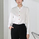 シャツブラウス ノーカラー トップス | shoppinggo | 詳細画像4 