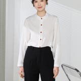 シャツブラウス ノーカラー トップス | shoppinggo | 詳細画像5 