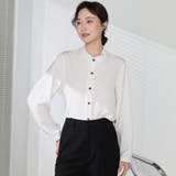 シャツブラウス ノーカラー トップス | shoppinggo | 詳細画像8 
