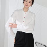シャツブラウス ノーカラー トップス | shoppinggo | 詳細画像9 