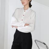 シャツブラウス ノーカラー トップス | shoppinggo | 詳細画像13 