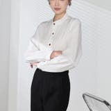 シャツブラウス ノーカラー トップス | shoppinggo | 詳細画像14 