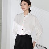 シャツブラウス ノーカラー トップス | shoppinggo | 詳細画像16 