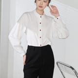 シャツブラウス ノーカラー トップス | shoppinggo | 詳細画像22 
