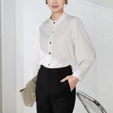 シャツブラウス ノーカラー トップス | shoppinggo | 詳細画像33 