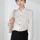 シャツブラウス ノーカラー トップス | shoppinggo | 詳細画像35 