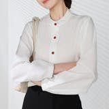 シャツブラウス ノーカラー トップス | shoppinggo | 詳細画像36 