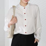 シャツブラウス ノーカラー トップス | shoppinggo | 詳細画像37 