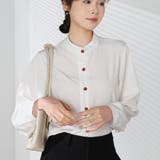 シャツブラウス ノーカラー トップス | shoppinggo | 詳細画像38 