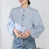 シャツブラウス ノーカラー トップス | shoppinggo | 詳細画像43 