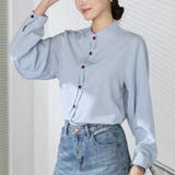 シャツブラウス ノーカラー トップス | shoppinggo | 詳細画像46 