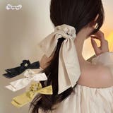 ヘアゴム リボンシュシュ パール高級感 | shoppinggo | 詳細画像1 