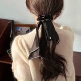 ヘアゴム リボンシュシュ パール高級感 | shoppinggo | 詳細画像12 