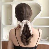 ヘアゴム リボンシュシュ パール高級感 | shoppinggo | 詳細画像15 
