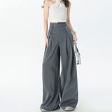 タックワイドパンツ スラックス リラックスパンツ | shoppinggo | 詳細画像17