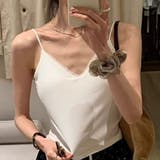 ホワイト | 背中あき キャミソール リボン | shoppinggo