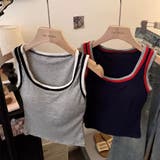タンクトップ ショート丈 胸パット付 | shoppinggo | 詳細画像3 