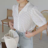 ブラウストップス 半袖 花柄刺繍ブラウス | shoppinggo | 詳細画像14 