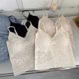 レースキャミソール Vネック カップ付きブラトップ | shoppinggo | 詳細画像7 