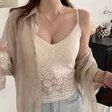 レースキャミソール Vネック カップ付きブラトップ | shoppinggo | 詳細画像11 