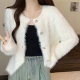 ニットジャケット ニットカーデ フェザーヤーンカーディガン | shoppinggo | 詳細画像4