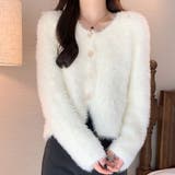 ニットジャケット ニットカーデ フェザーヤーンカーディガン | shoppinggo | 詳細画像5