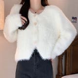 ニットジャケット ニットカーデ フェザーヤーンカーディガン | shoppinggo | 詳細画像6