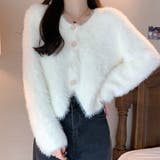 ニットジャケット ニットカーデ フェザーヤーンカーディガン | shoppinggo | 詳細画像7