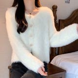 ニットジャケット ニットカーデ フェザーヤーンカーディガン | shoppinggo | 詳細画像8
