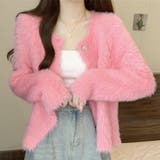 ニットジャケット ニットカーデ フェザーヤーンカーディガン | shoppinggo | 詳細画像14