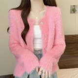 ニットジャケット ニットカーデ フェザーヤーンカーディガン | shoppinggo | 詳細画像15