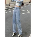 デニムパンツ レディース ハイウエストジーパン 韓国ボトムス 美脚脚長ズボン | shoppinggo | 詳細画像6 