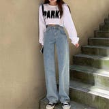 デニムパンツ レディース ハイウエストジーパン 韓国ボトムス 美脚脚長ズボン | shoppinggo | 詳細画像8 