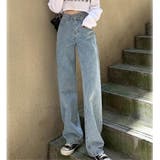 デニムパンツ レディース ハイウエストジーパン 韓国ボトムス 美脚脚長ズボン | shoppinggo | 詳細画像9 