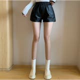 ボードショートパンツ レディース フェイクレザーショートパンツ | shoppinggo | 詳細画像2