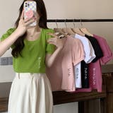 夏服Tシャツ パフスリーブトップス レディース | shoppinggo | 詳細画像2 
