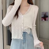 サマーカーディガン 透かし編み Vネックカーディガン | shoppinggo | 詳細画像8