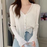 サマーカーディガン 透かし編み Vネックカーディガン | shoppinggo | 詳細画像10