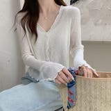 サマーカーディガン 透かし編み Vネックカーディガン | shoppinggo | 詳細画像11