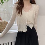 サマーカーディガン 透かし編み Vネックカーディガン | shoppinggo | 詳細画像14