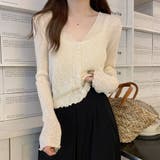 サマーカーディガン 透かし編み Vネックカーディガン | shoppinggo | 詳細画像15