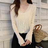 サマーカーディガン 透かし編み Vネックカーディガン | shoppinggo | 詳細画像16