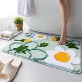 はな02グリーン | バスマット 足ふきマット 玄関マット | shoppinggo