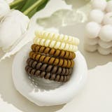 ブラウン | ヘアゴム6点セット スプリングヘアゴム ブレス | shoppinggo