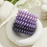 パープル | ヘアゴム6点セット スプリングヘアゴム ブレス | shoppinggo