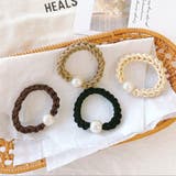 ヘアゴム パール おしゃれ ヘアアクセサリー リボン結び シンプル 髪留め | shoppinggo | 詳細画像3 