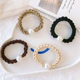 ヘアゴム パール おしゃれ ヘアアクセサリー リボン結び シンプル 髪留め | shoppinggo | 詳細画像5 