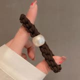 ヘアゴム パール おしゃれ ヘアアクセサリー リボン結び シンプル 髪留め | shoppinggo | 詳細画像8 