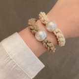 ヘアゴム パール おしゃれ ヘアアクセサリー リボン結び シンプル 髪留め | shoppinggo | 詳細画像9 