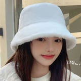ホワイト | バケットハット ファー 帽子 | shoppinggo